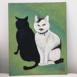 🐱Vintage Japanese oil painting Cat